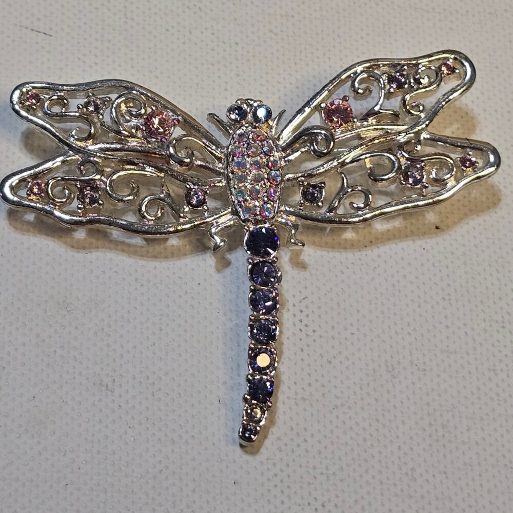 Treska‎ Jeweled Dragonfly Broach Brooch